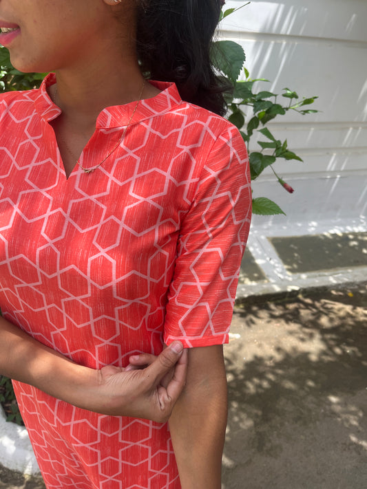 Rush Petal Cotton Kurti - XL