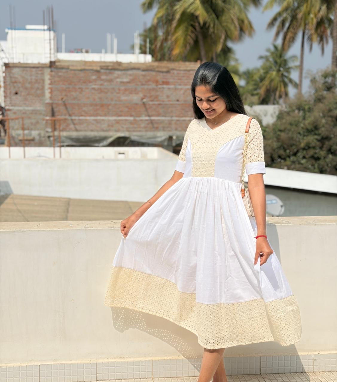 Cotton long dress - XS S M L XL 2XL