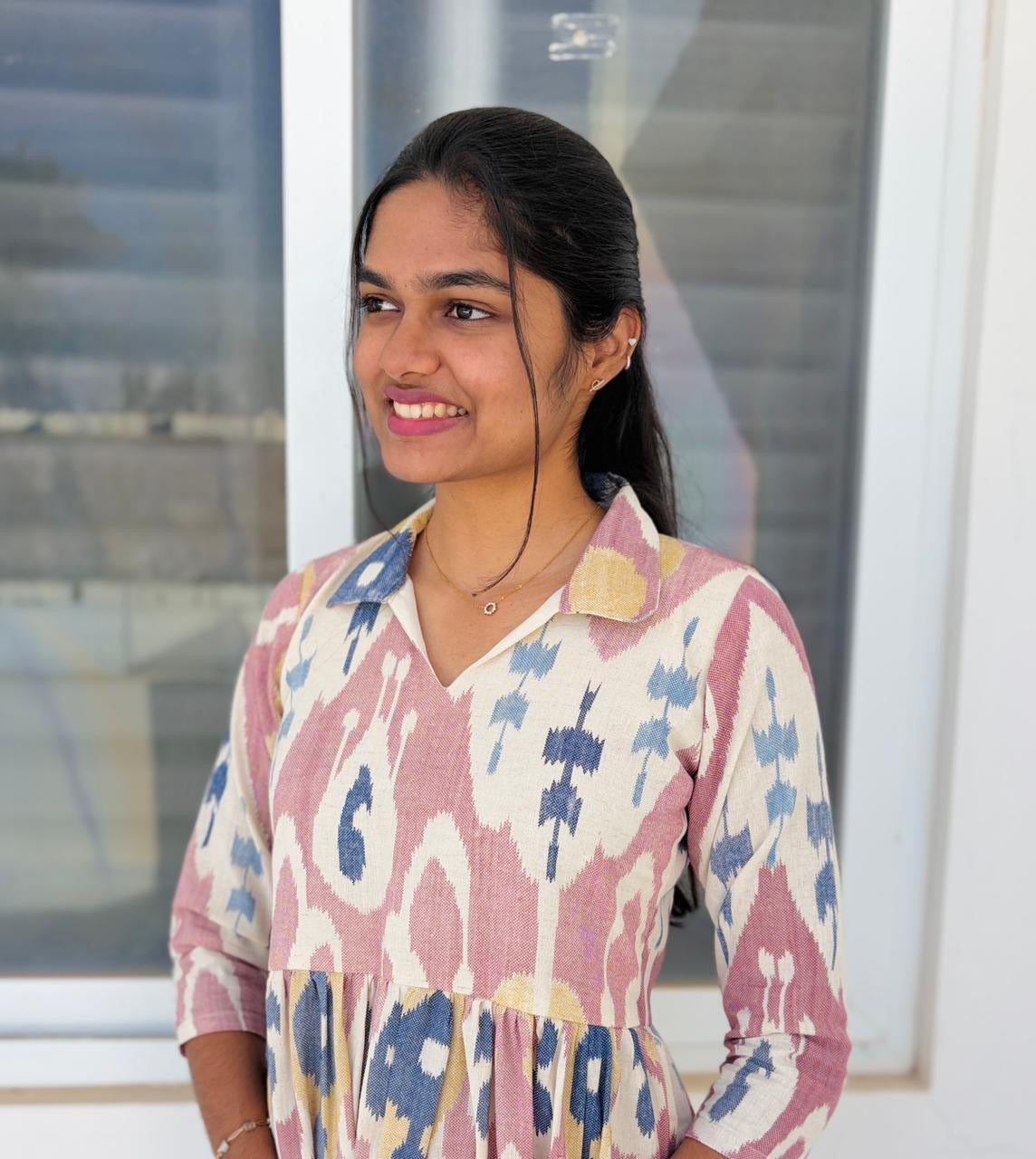 Cotton flex long dress - XS S M L XL 2XL