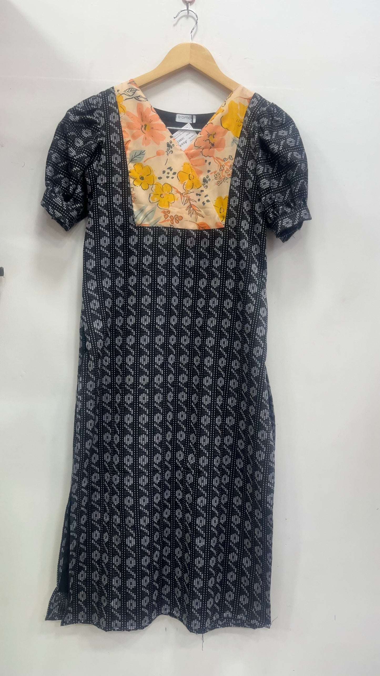 Black cotton Kurti - XS S M L XL 2XL