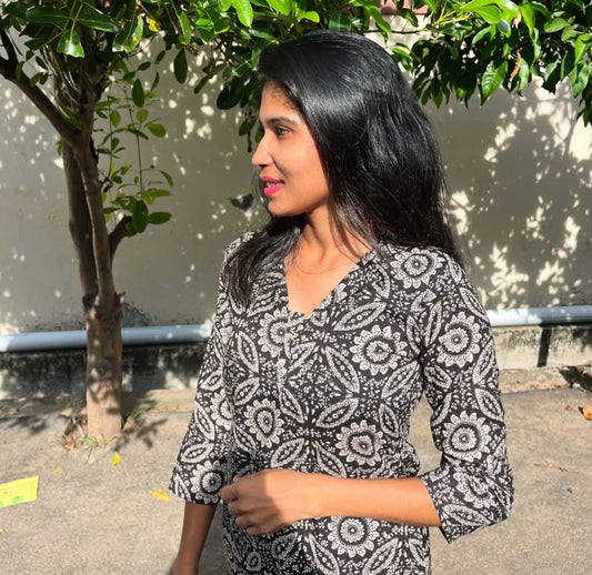 Bossy Black Cotton Cords - S