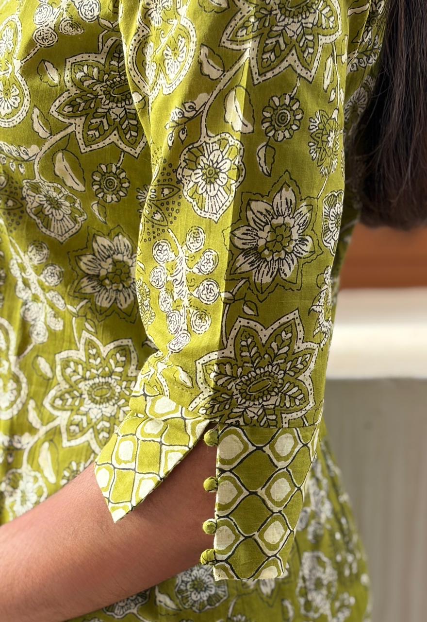 Cotton Salwar with malai silk - XS S M L XL 2XL