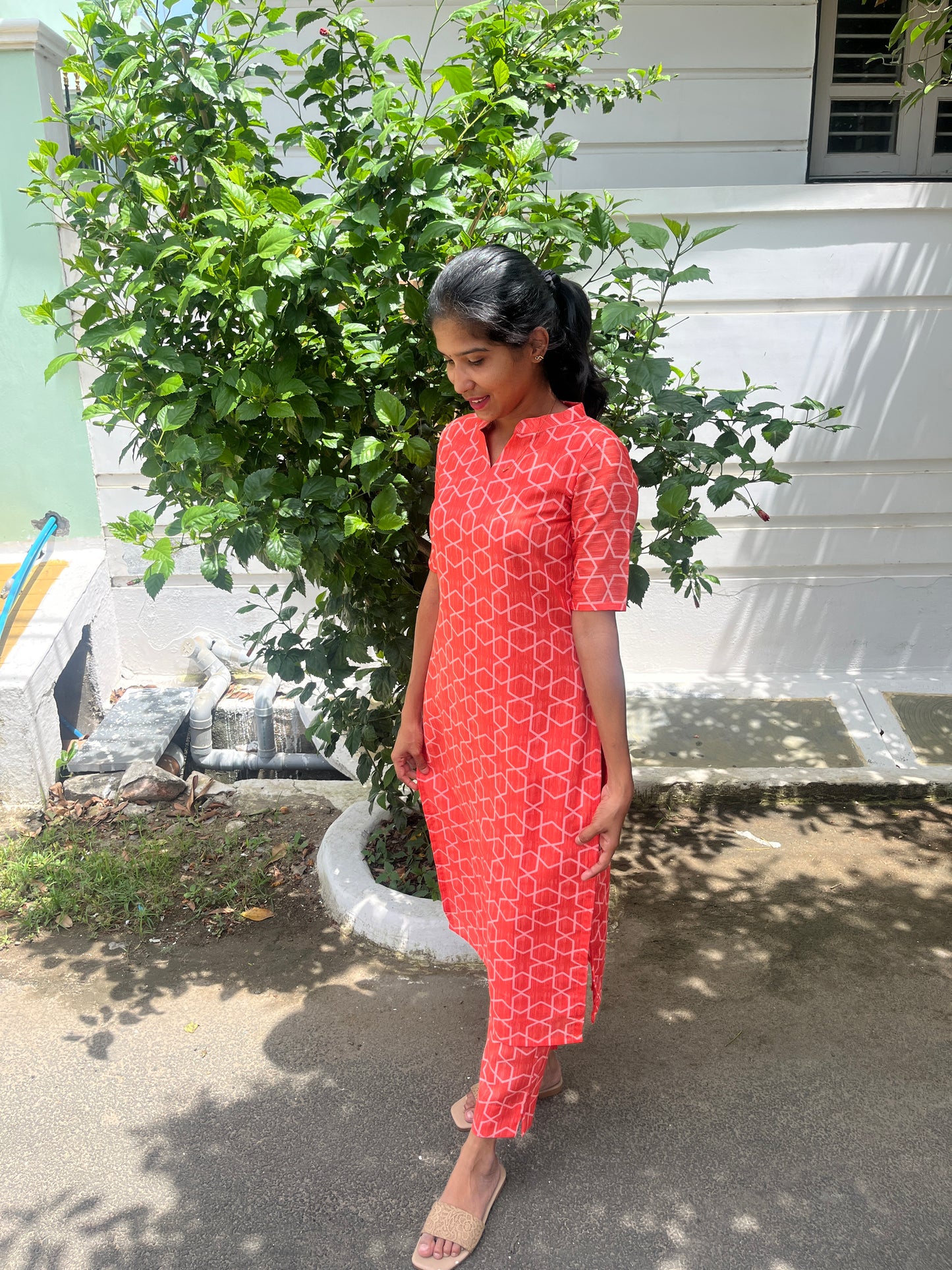 Rush Petal Cotton Kurti - XL