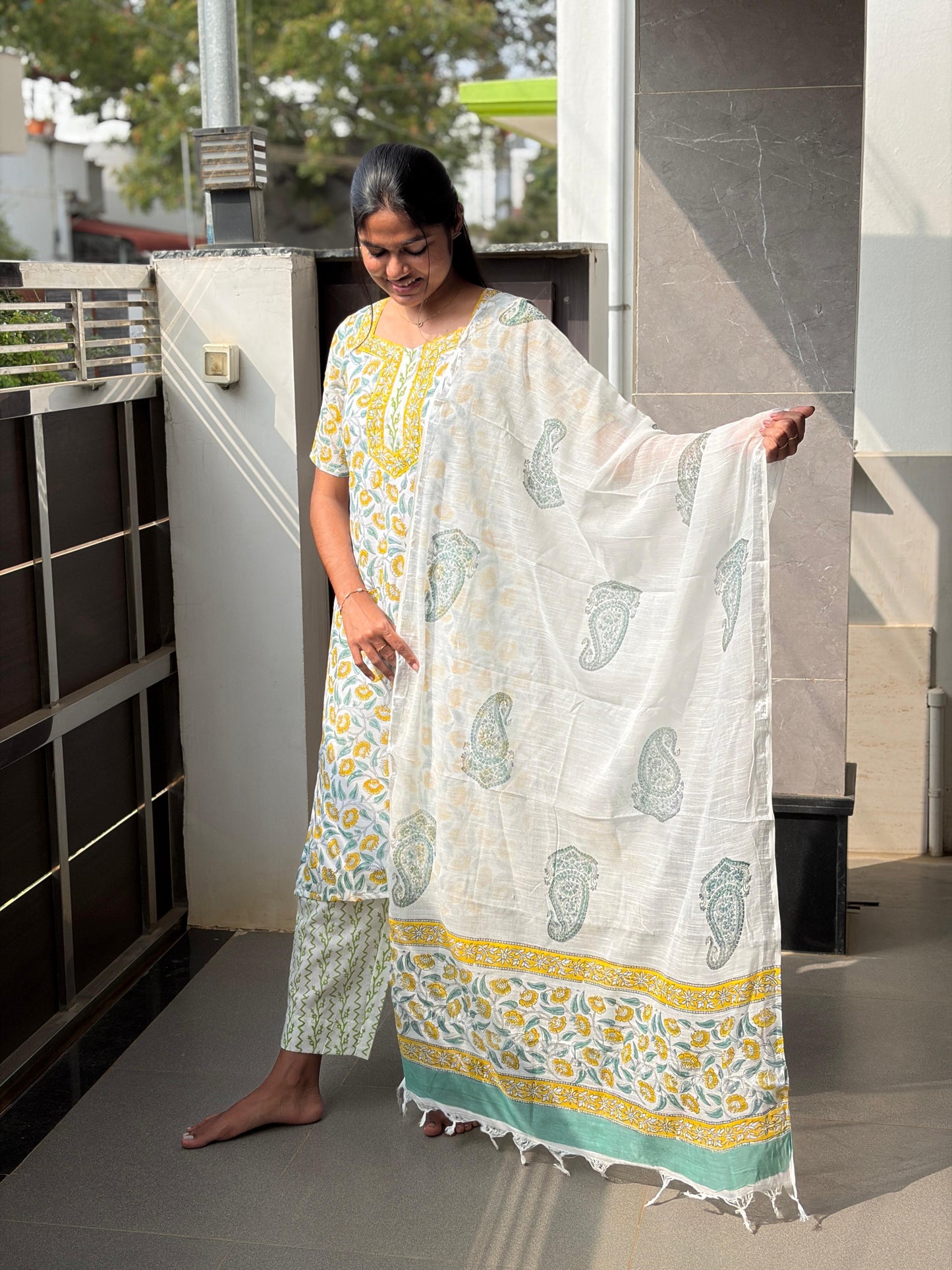 Cotton linen Salwar - XS S M L XL