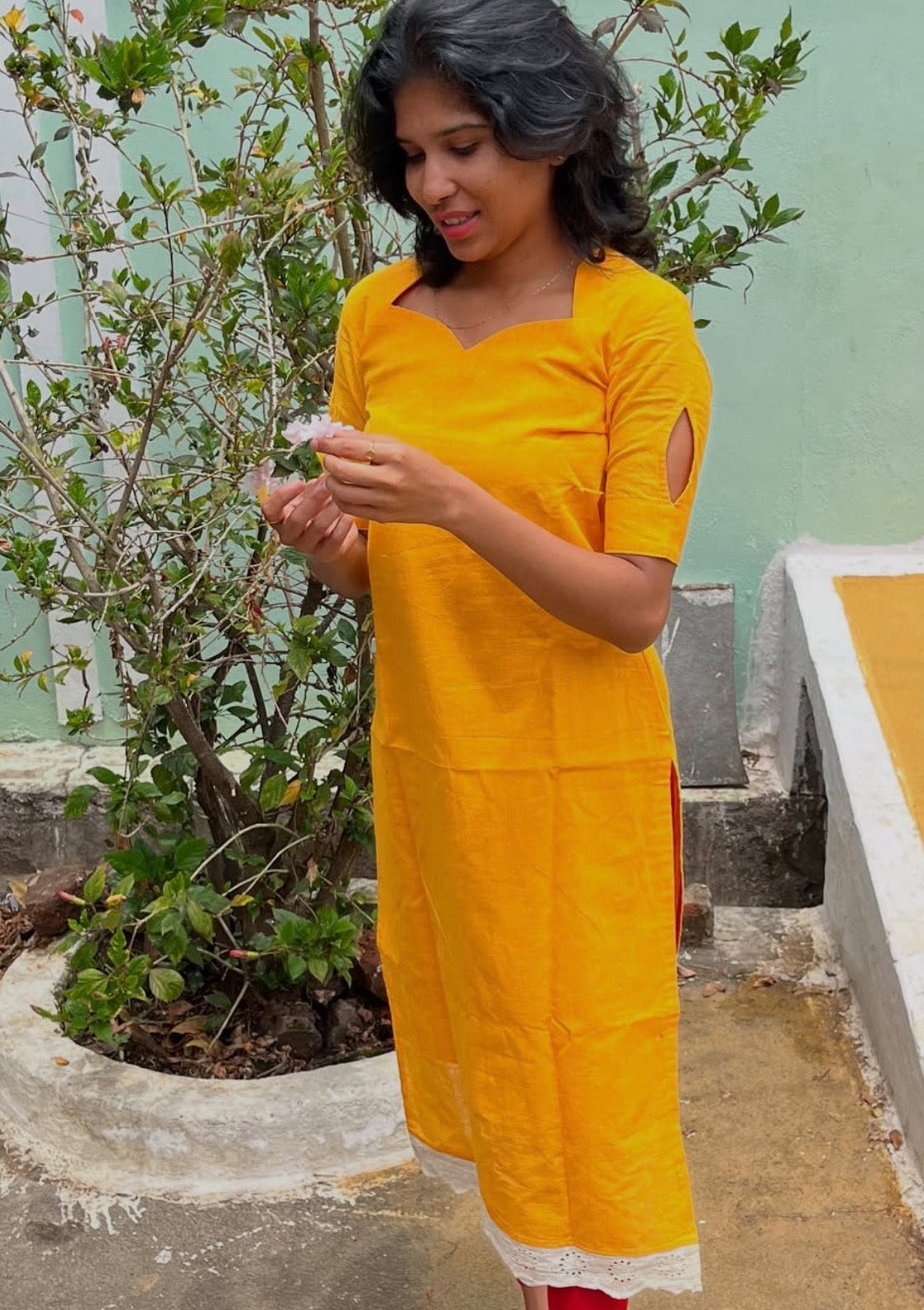 Cotton handloom Kurti with lining - XS S M L XL & 2XL