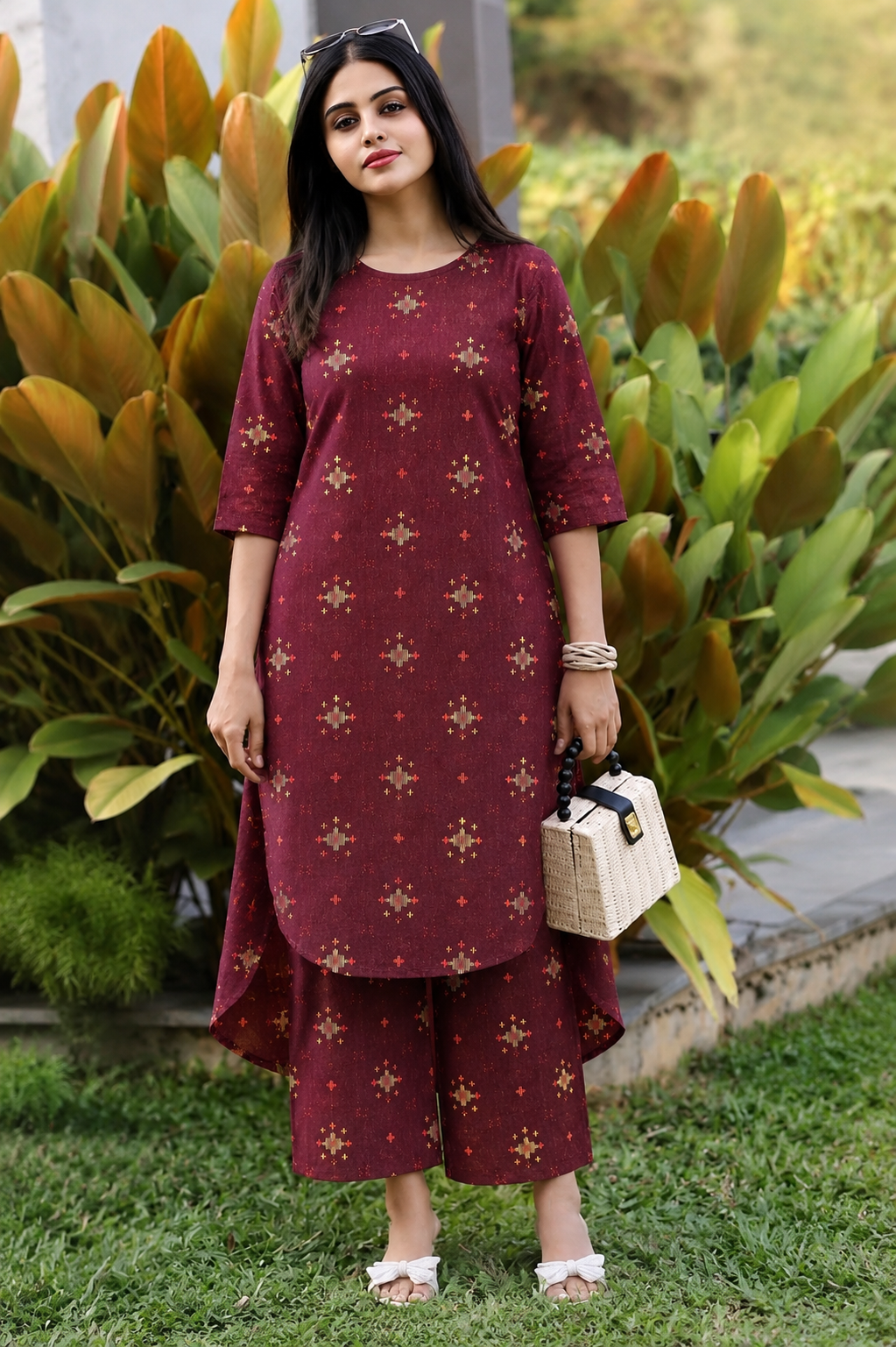 Deep Mehroon Aline - Cotton Coords - XS S M L XL