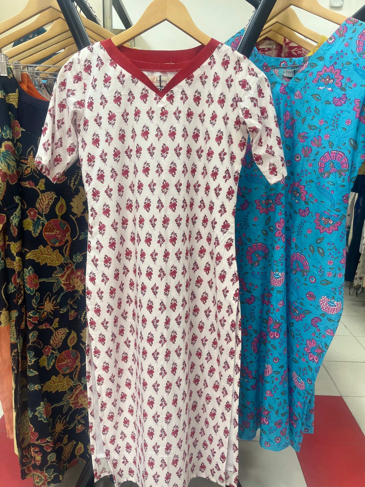 White cotton Kurti - XS S M L XL