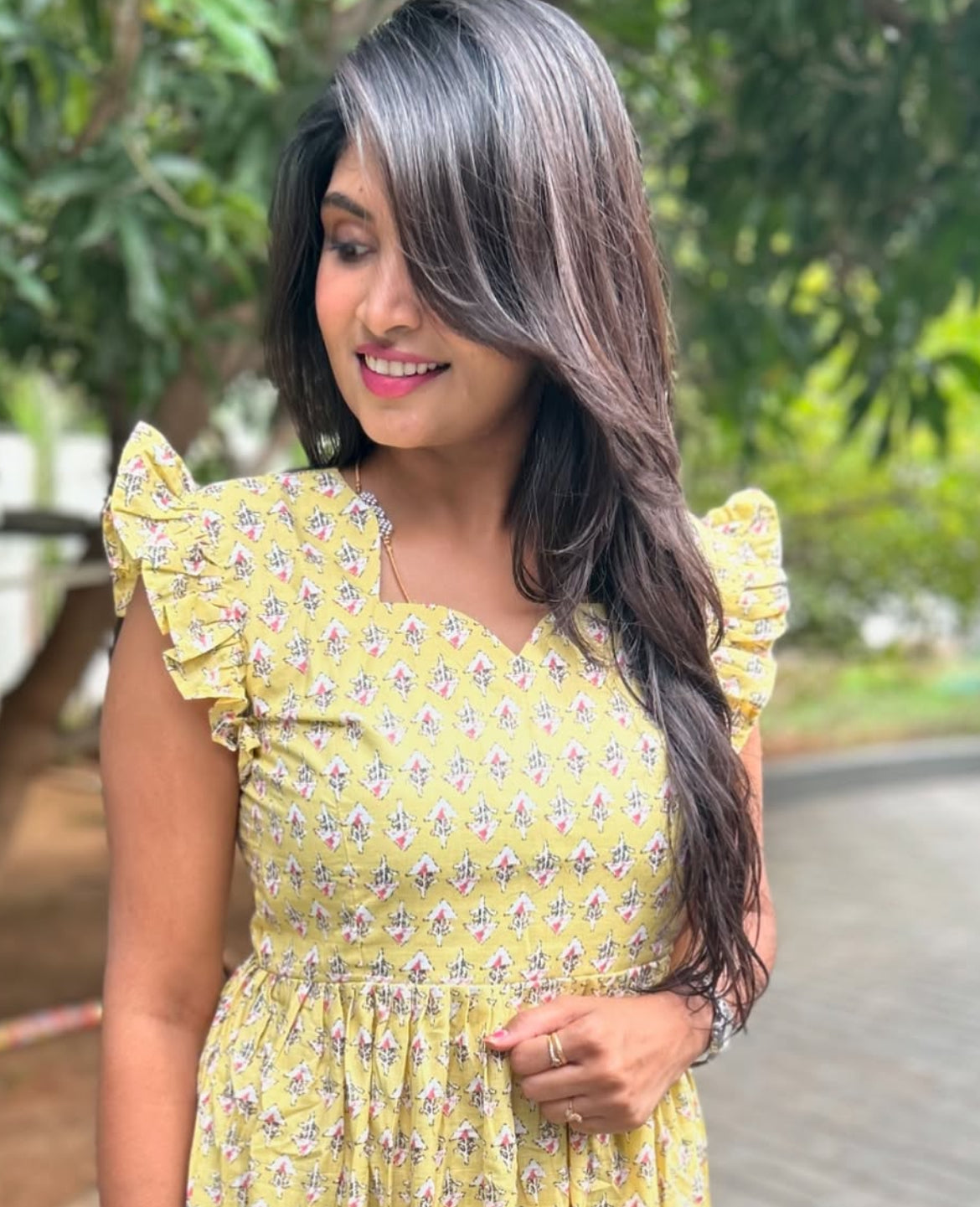 Cotton Long Dress - M or L