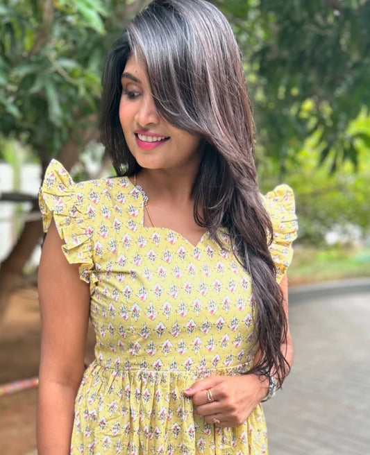 Cotton Long Dress - M or L