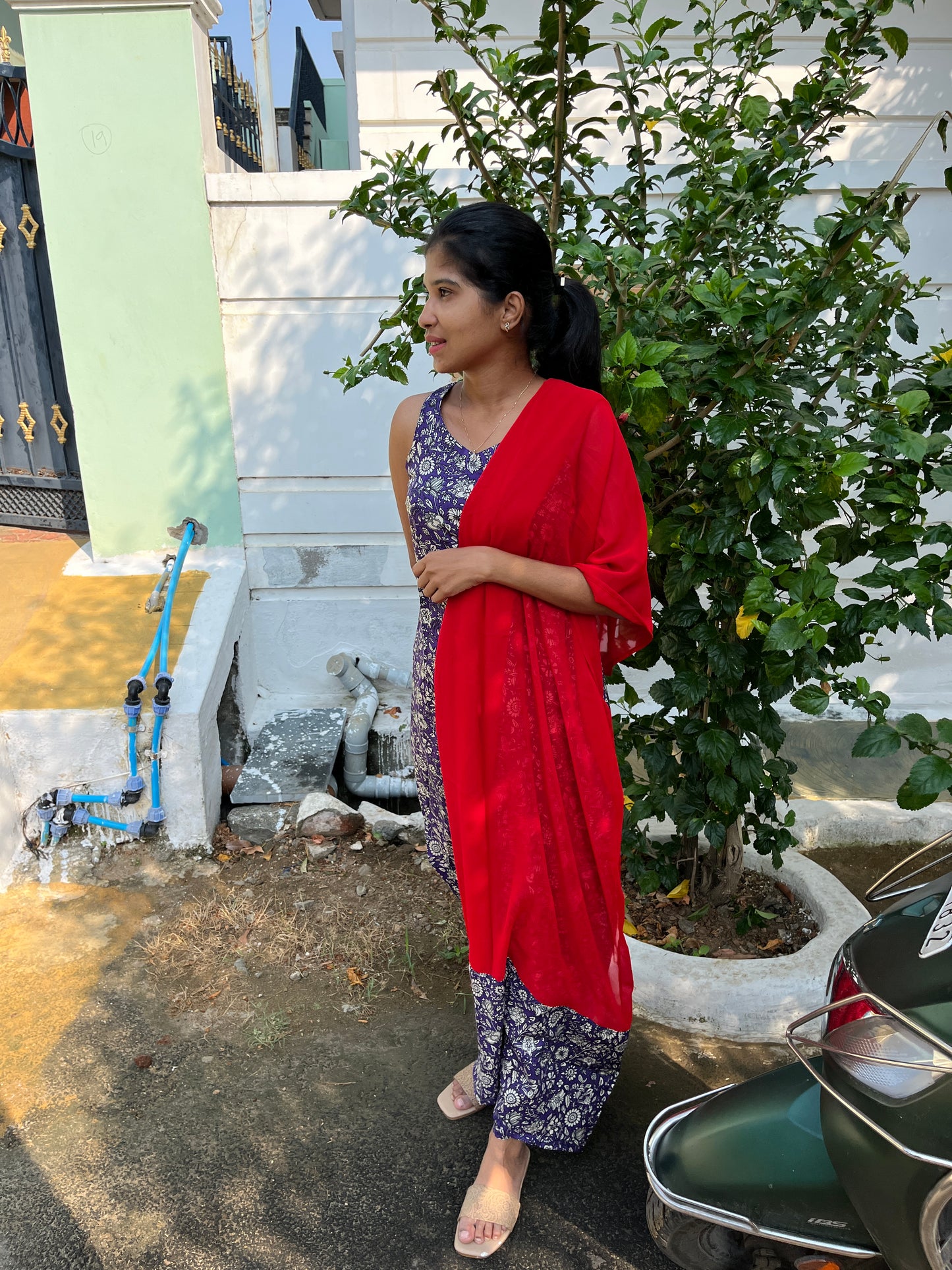 Purple Plum Cotton Salwar- 2XL
