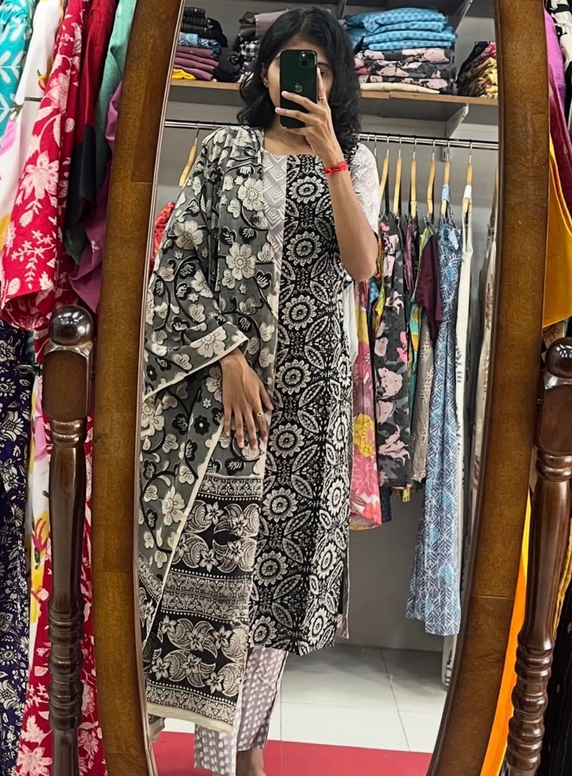 Cotton Top bottom & kalamkari dupatta (2.25m)