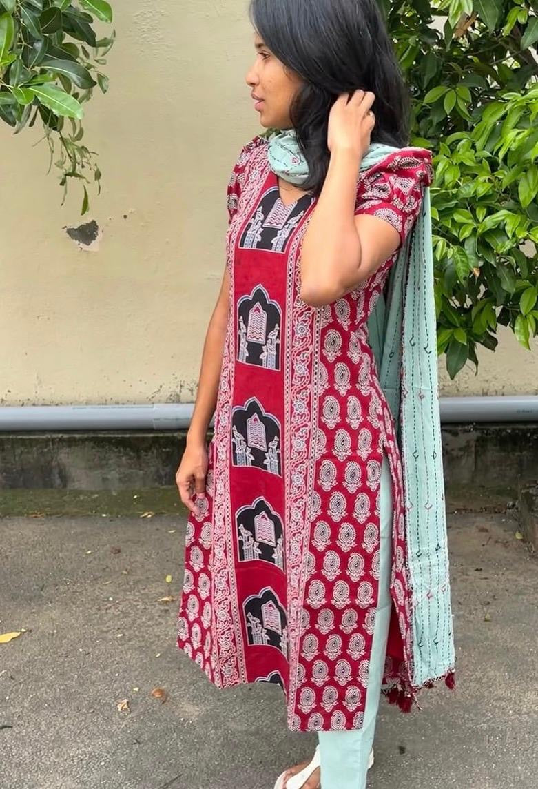 Ajarkh Cotton Salwar - XS S M L XL XXL ( Pre order based )