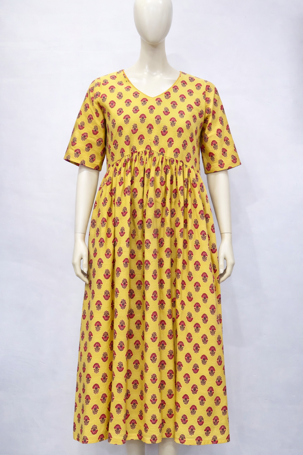 Aliya cut long dress with yoke lining - XS S M L XL 2XL