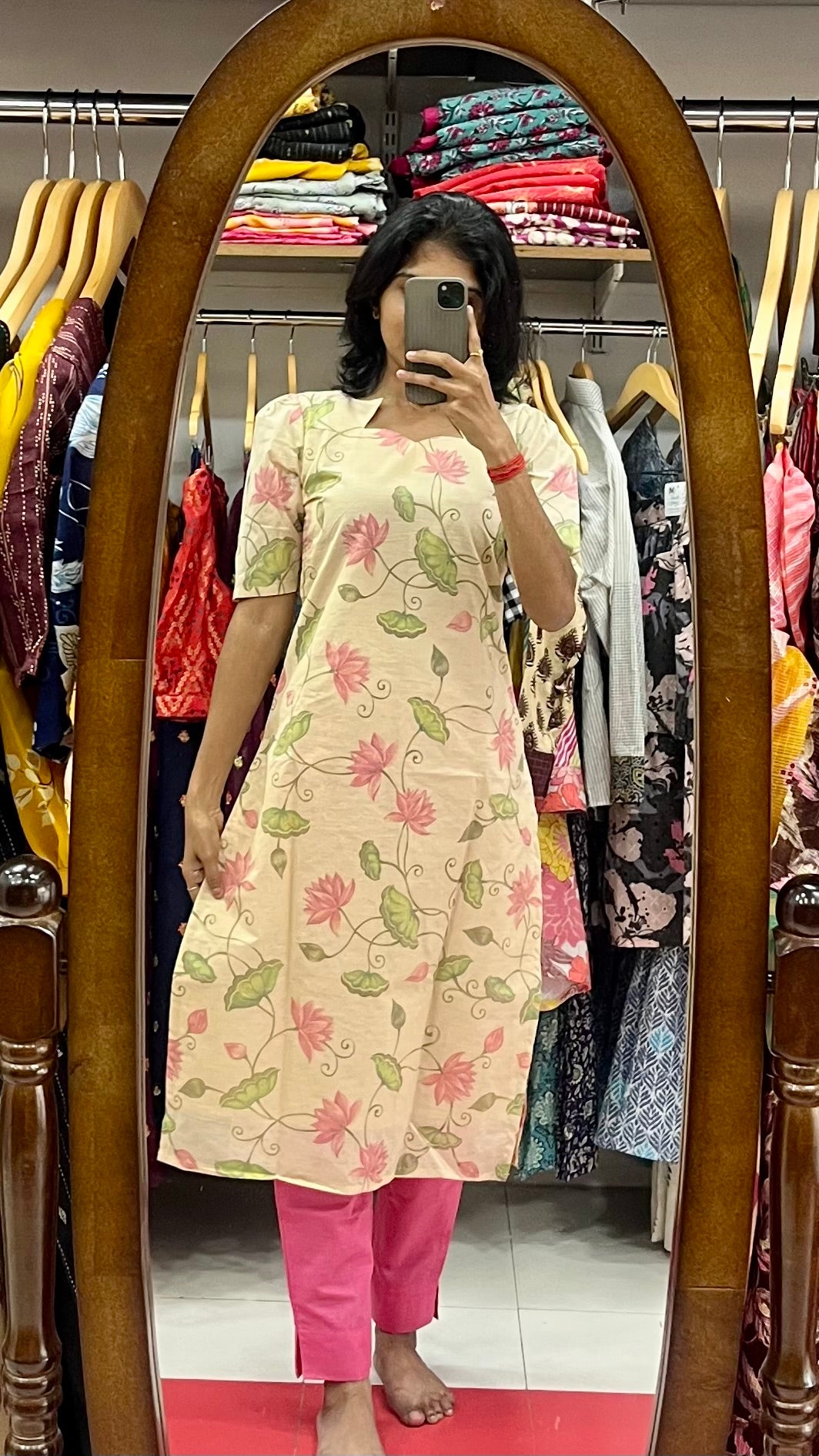 Pichwai Lotus Majestic Cotton Salwar - Xs