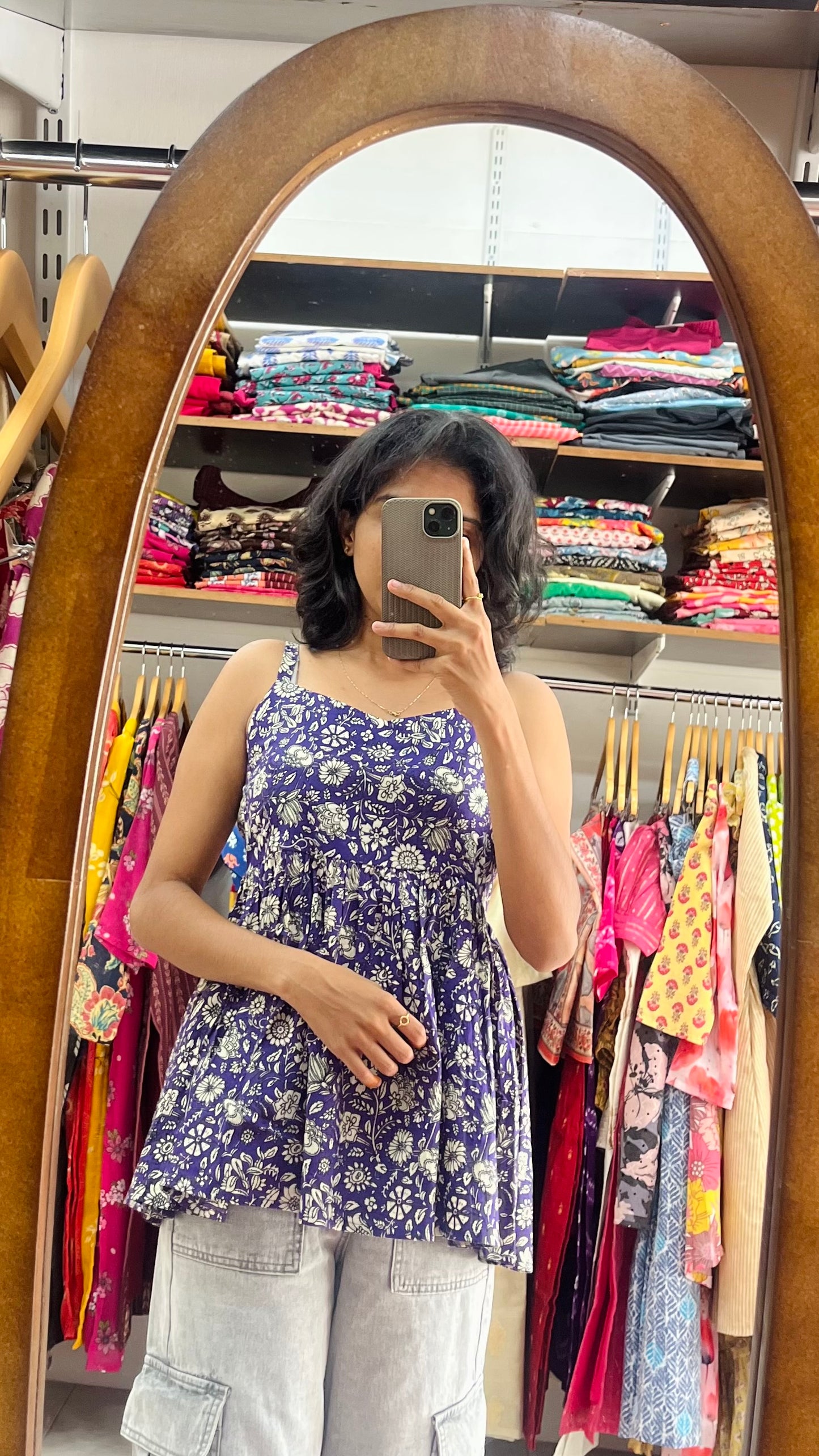 Sleeveless peplum top - XS S M L.