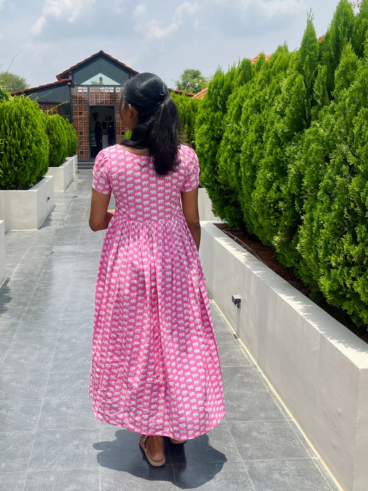 Pink Delight Cotton Maxi - Xs