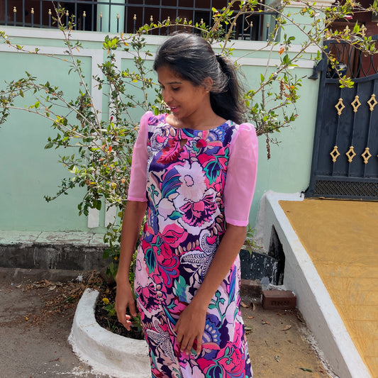 Purple Pop Kurti Mix And Match - L