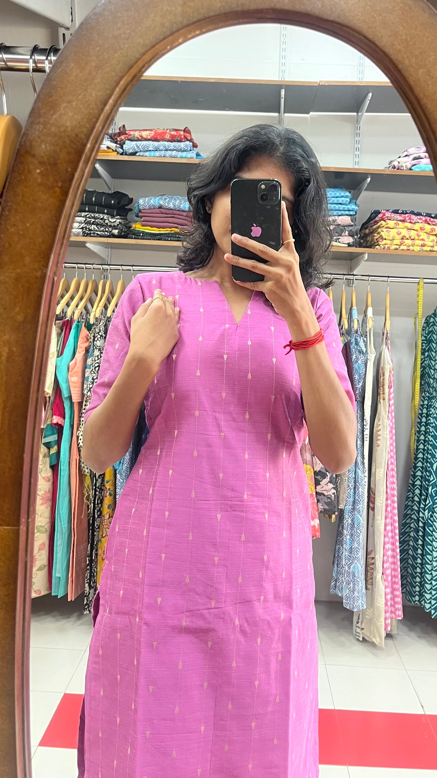 Raw silk Kurti with lining - XS S M L XL