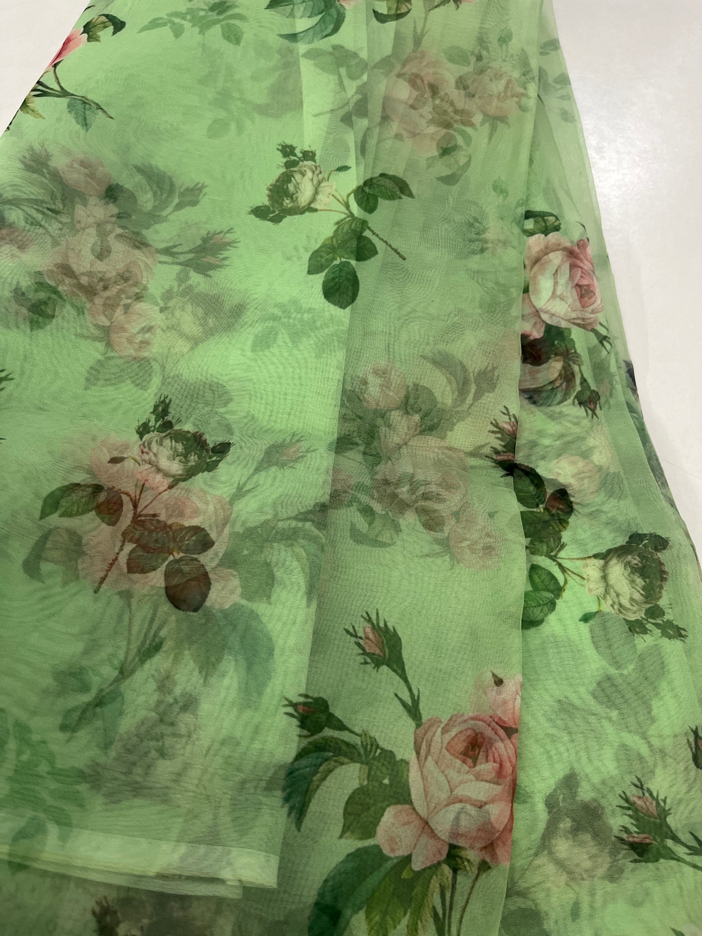 Organza Fabric- Green