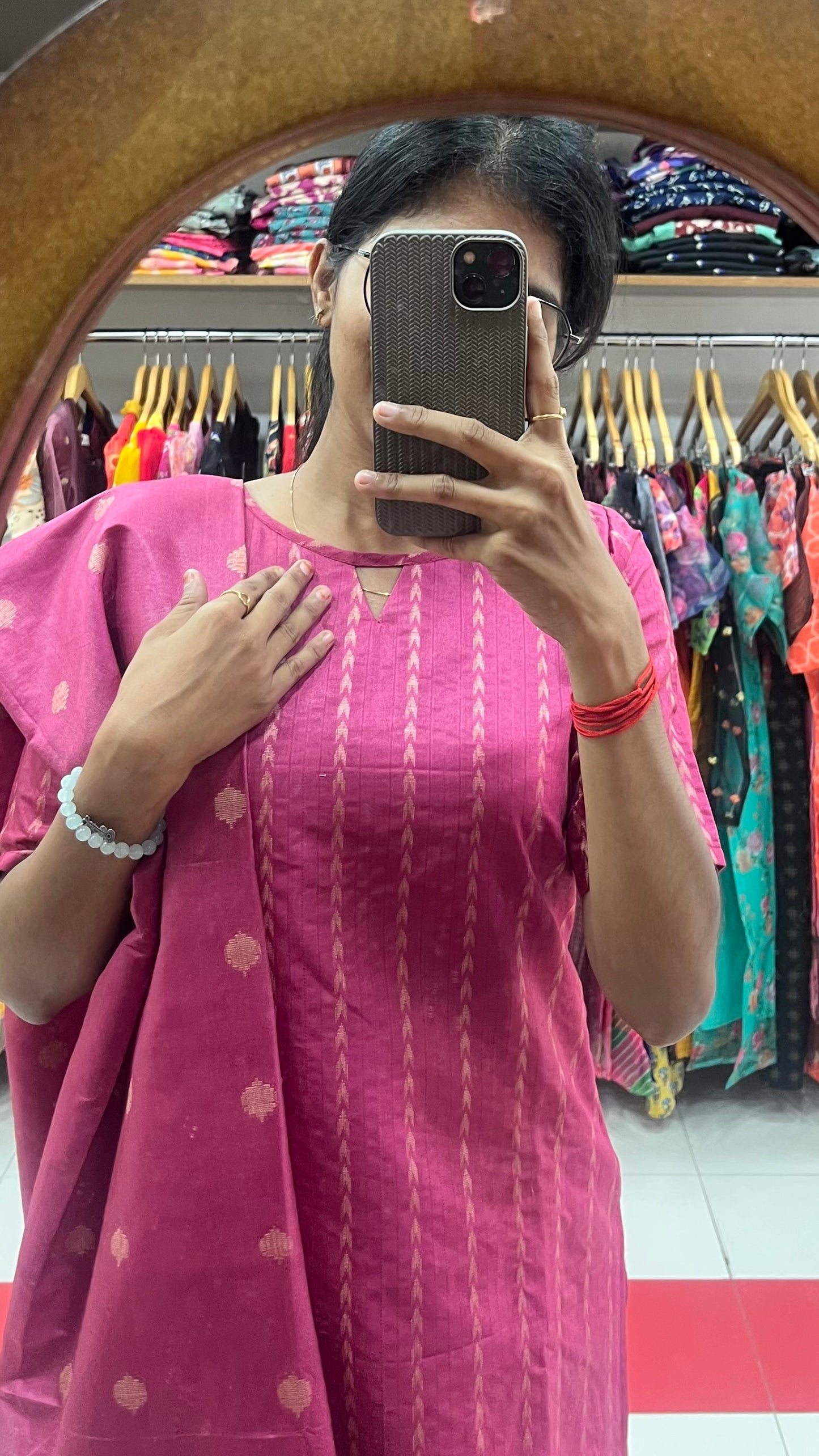 Berry Bloom Silk Salwar - Xs