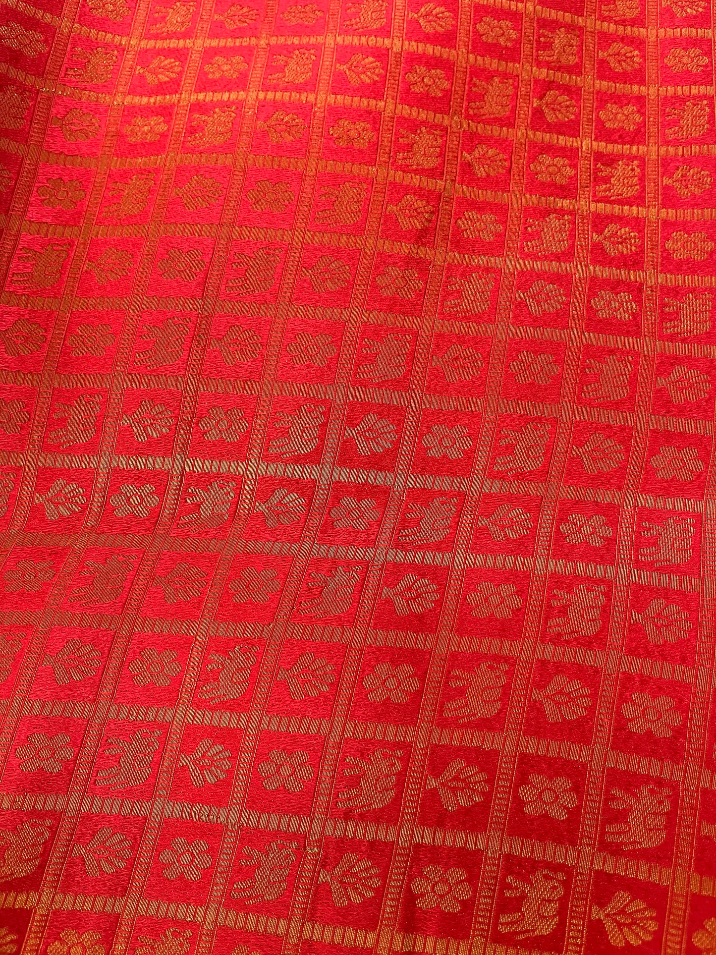 Brocade silk ( Red ) 54”