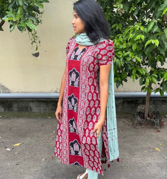 Ajarkh pure cotton salwar - Xs