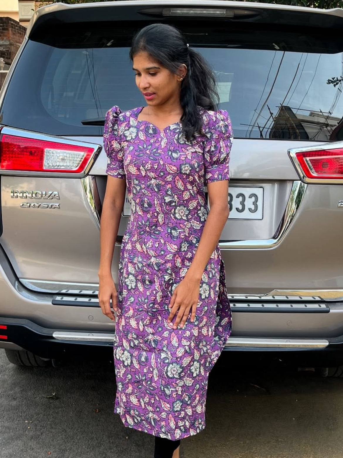 Purple plum cotton - L