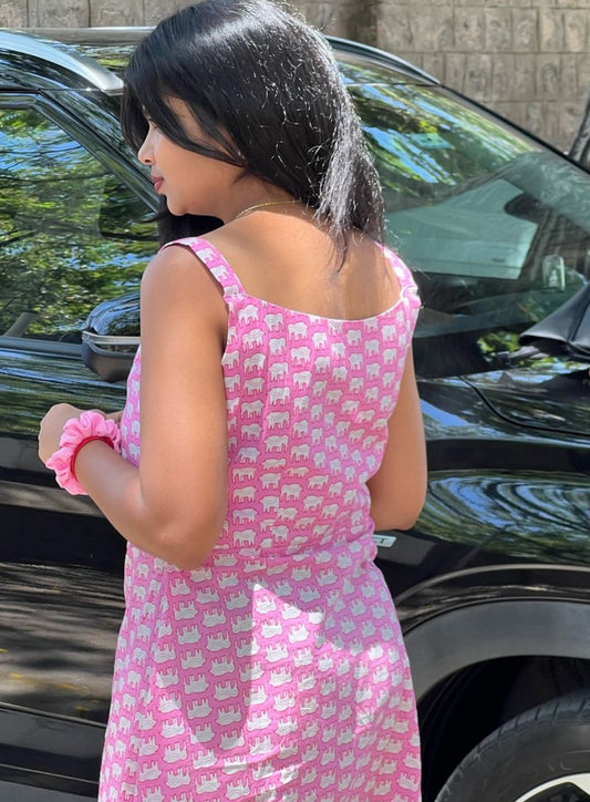 Strap sleeveless Long Dress - S