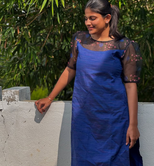 Silk Mix and Match Kurti - M