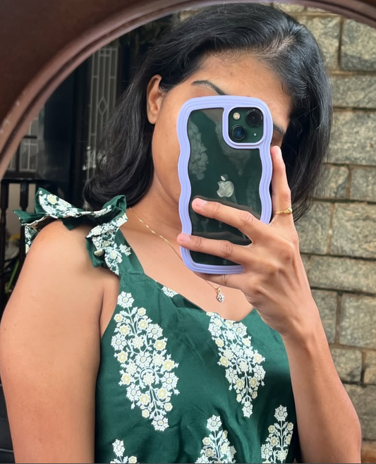 Bottle Green Layered long Dress - L