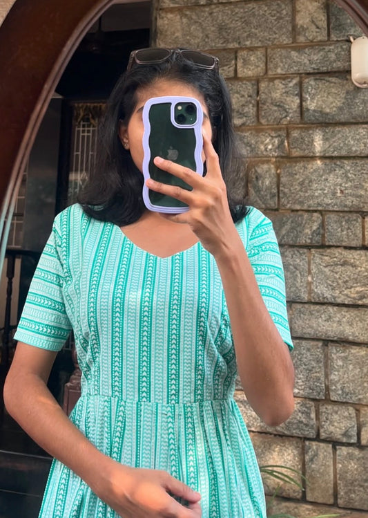Cotton long dress - XS S M L XL & 2XL ( yoke lining )