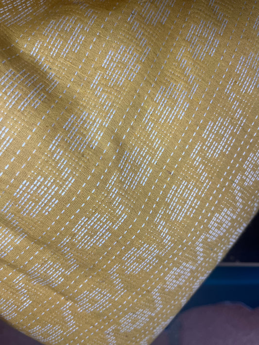 Light Yellow Cotton Kantha