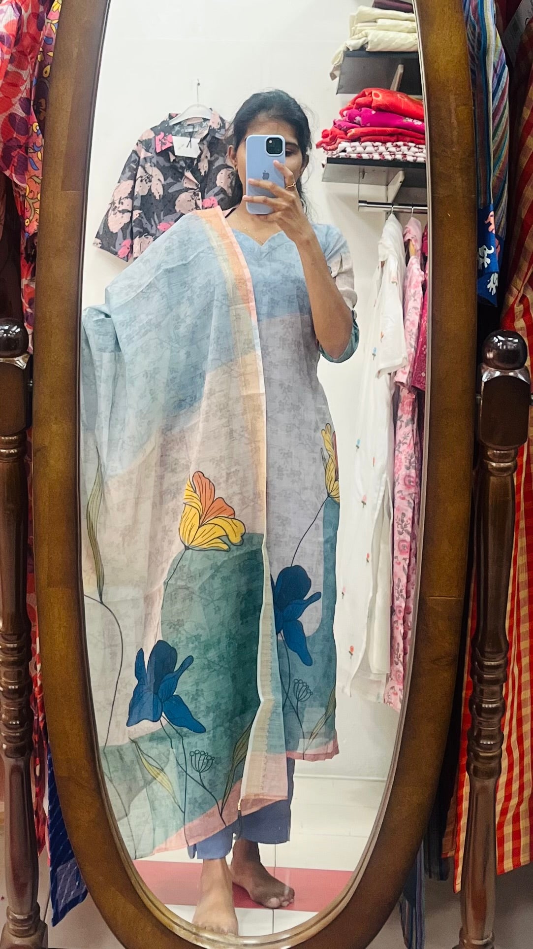 Printed Cotton Linen Salwar - XS S M L XL XXL