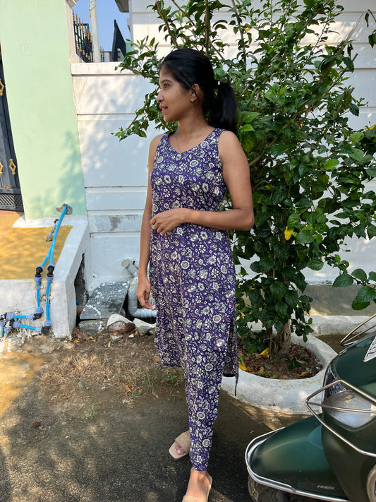 Purple Plum Cotton Salwar- 2XL