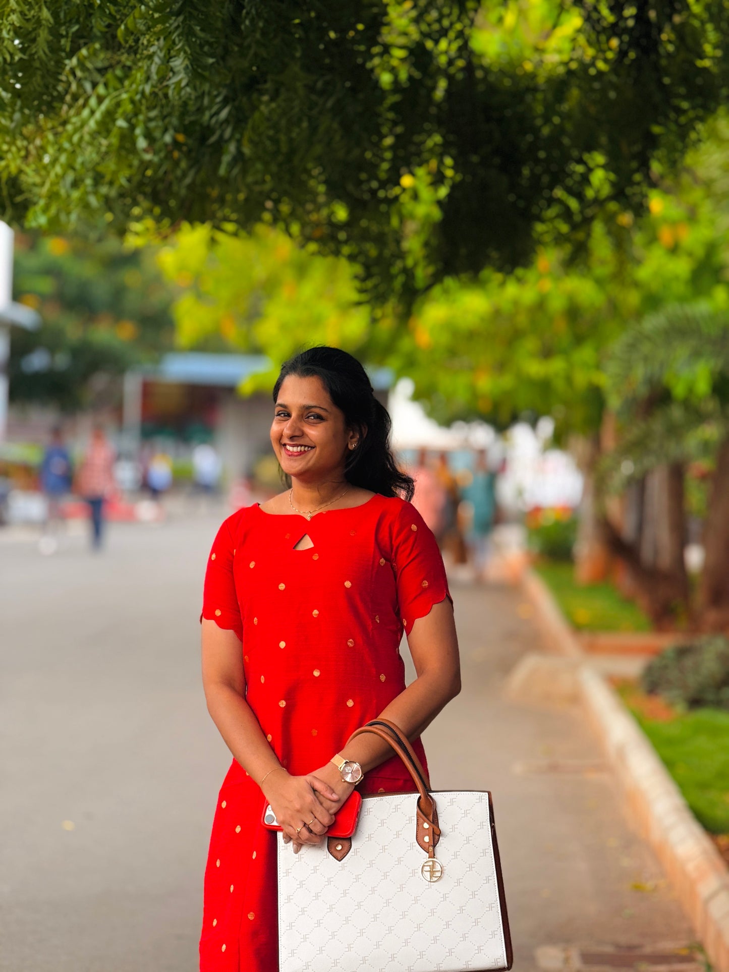 Chili Red Silk Kurti - 2XL