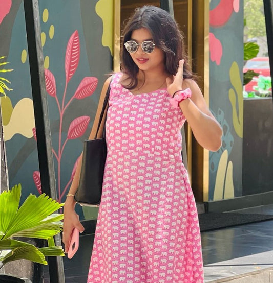 Strap sleeveless Long Dress - S