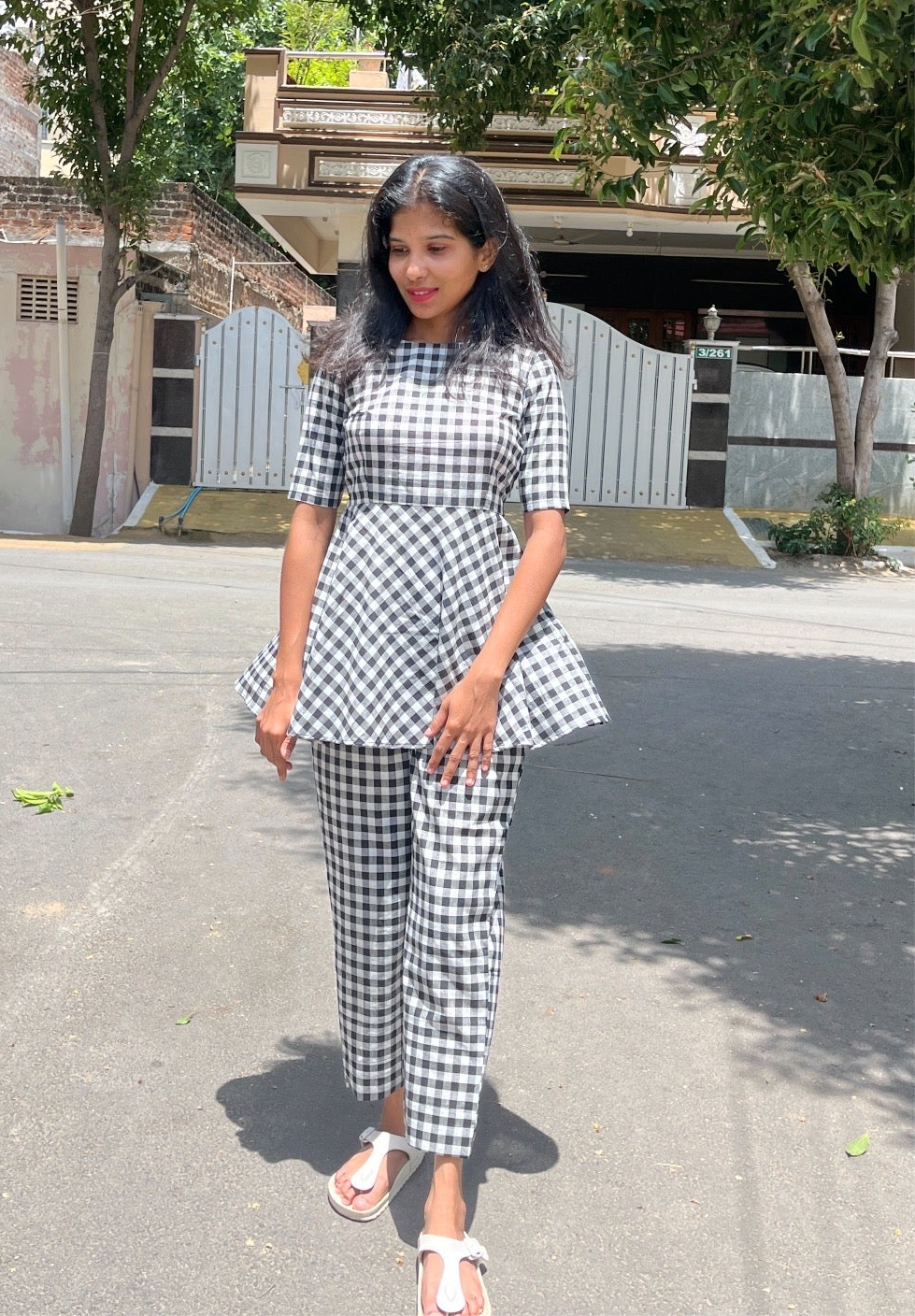 Checked Cotton Cords - S