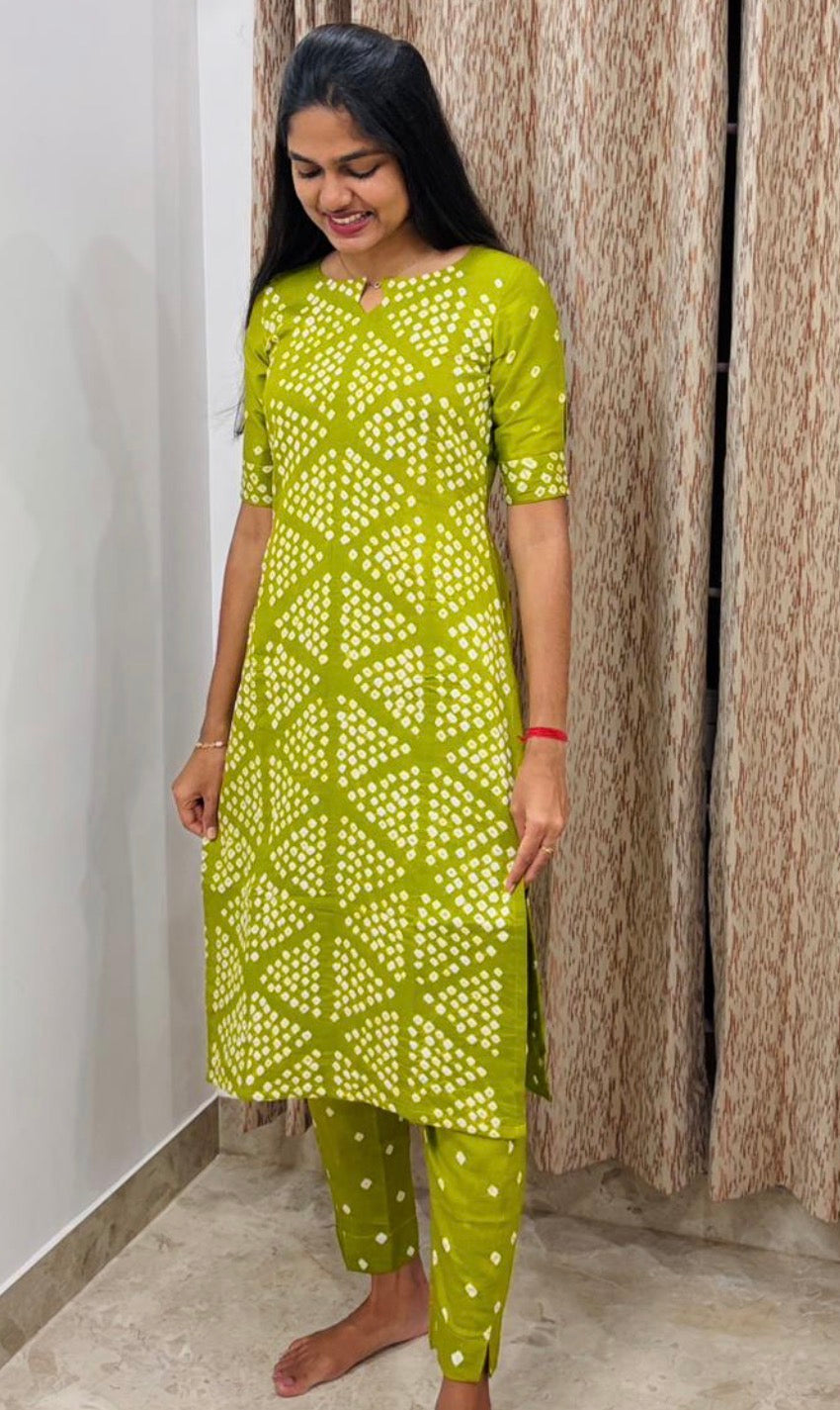 Bandhini Cotton Salwar - XS S M L XL & 2XL ( pre orders )