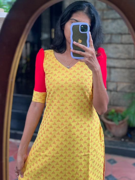 Cotton Handloom Kurti - S