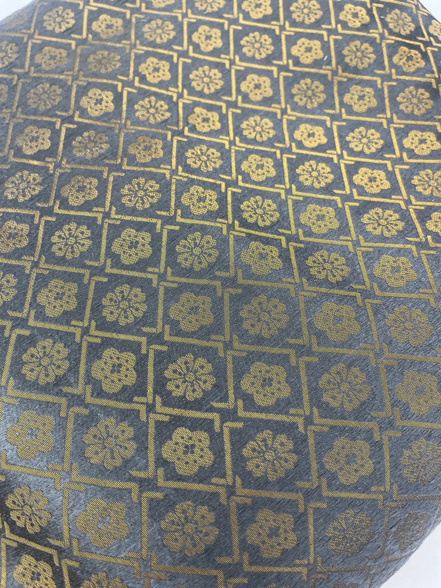 Silk brocade fabric