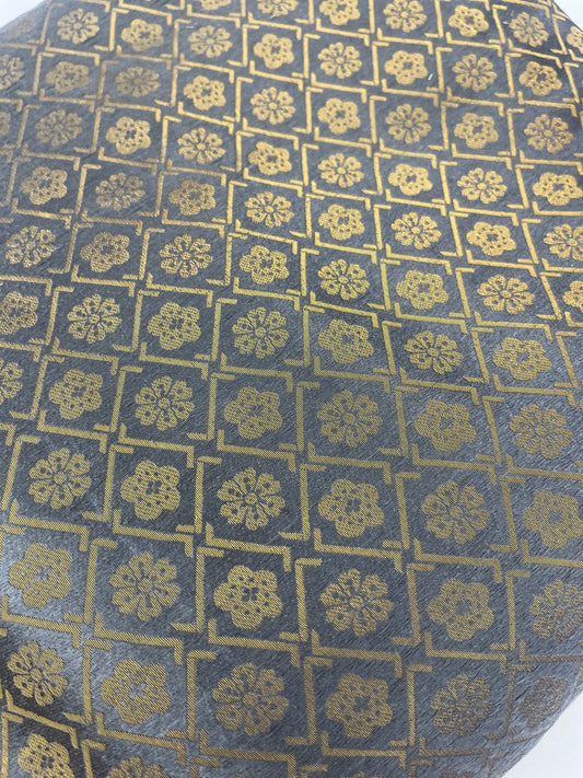 Silk brocade fabric
