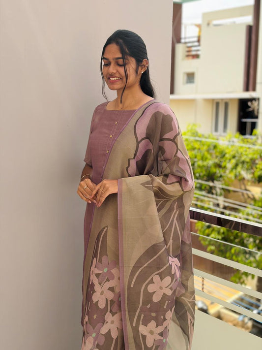 Tissue Silk Top & Dupatta - XS S M L XL 2XL