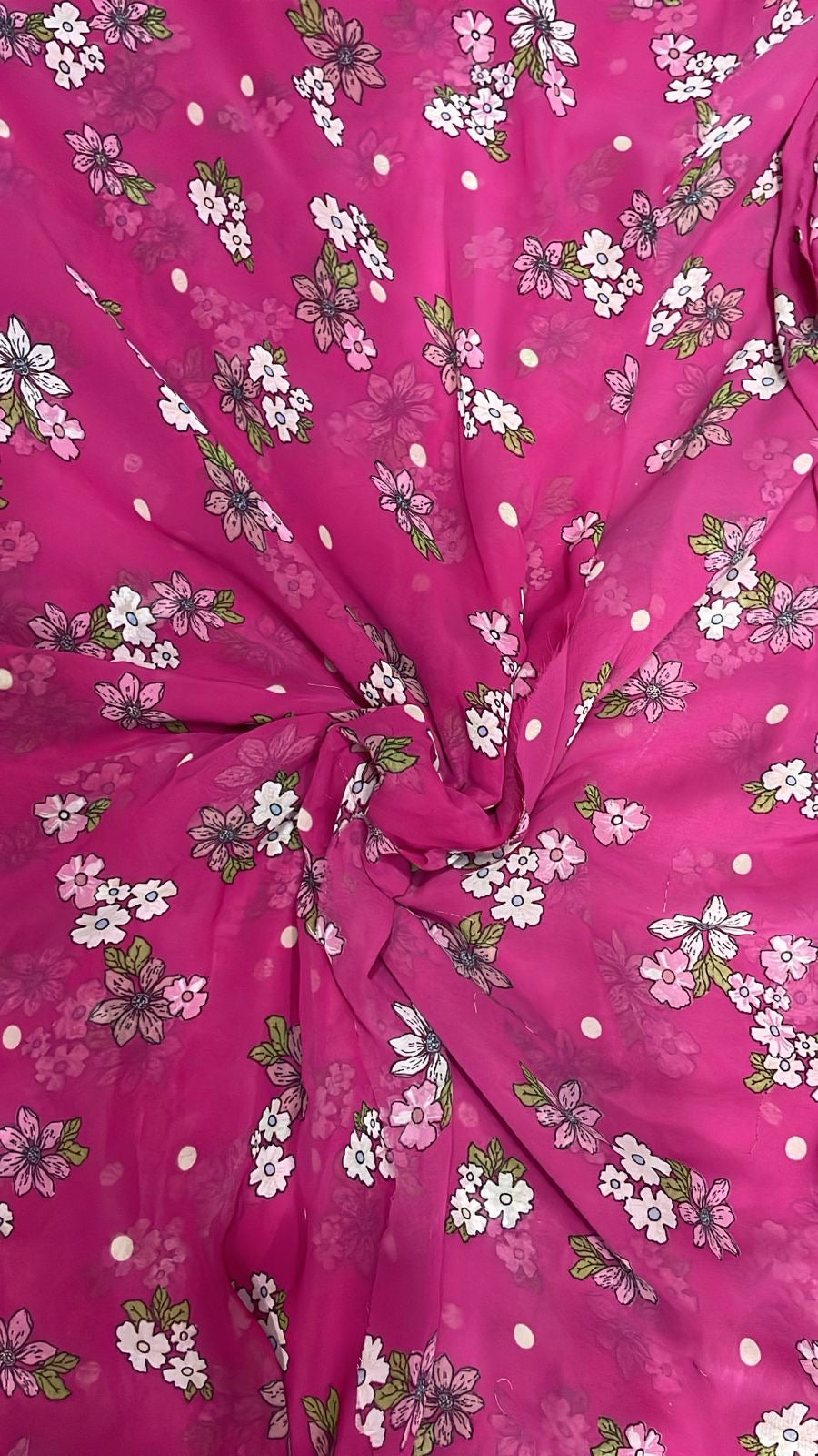 Magenta Rose Georgette Fabric