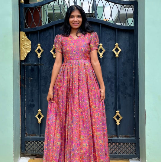 Chanderi silk Long Dress - XL