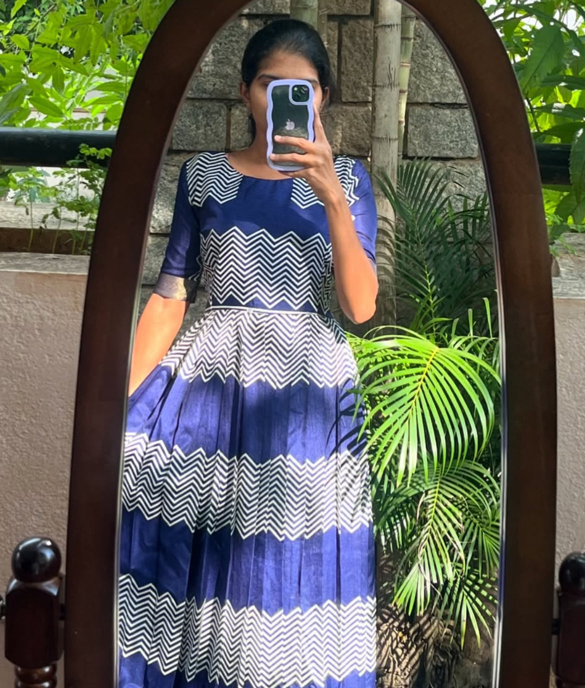 Semi Tussar long Dress -S