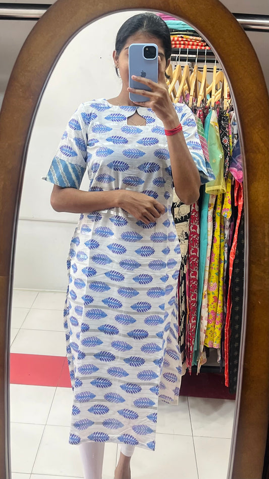 Cotton Lurex Kurti - XS S M L