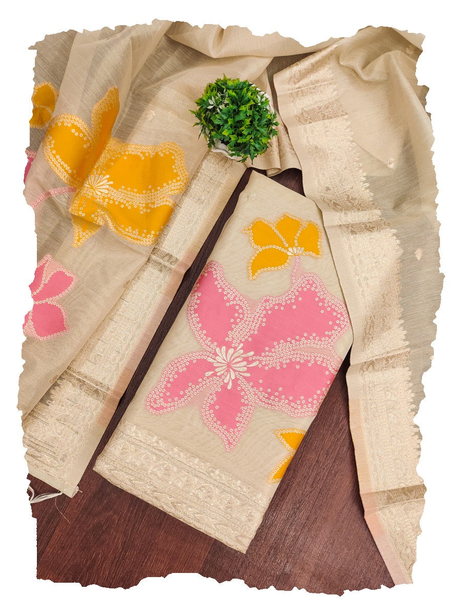 Chanderi Silk Salwar - XS S M L XL XXL ( made to order only )