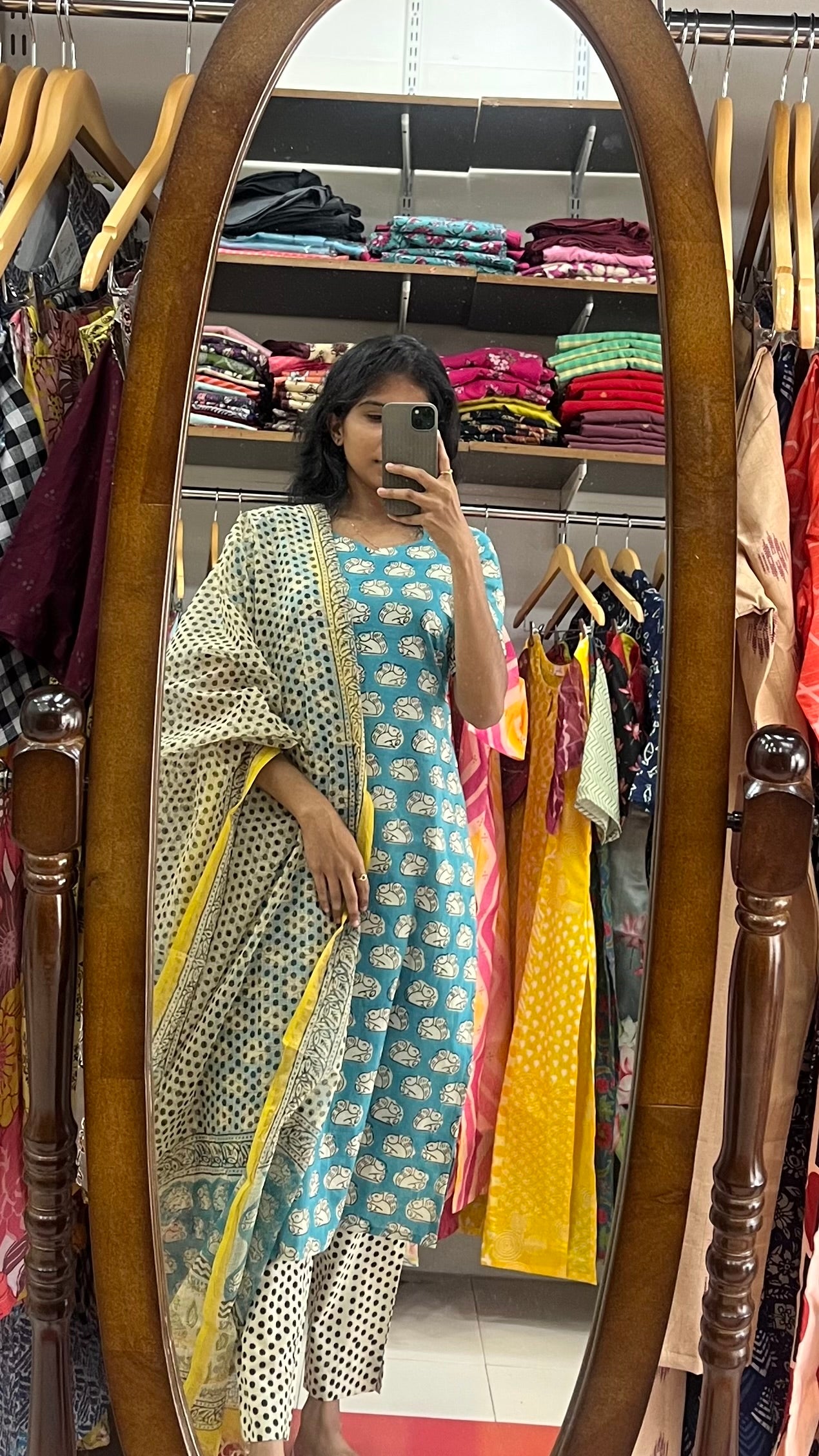 Sky Cotton Salwar Suit - S