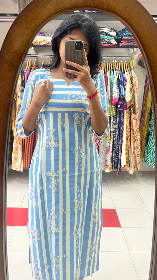 Ocean Blue Cotton Cords - L