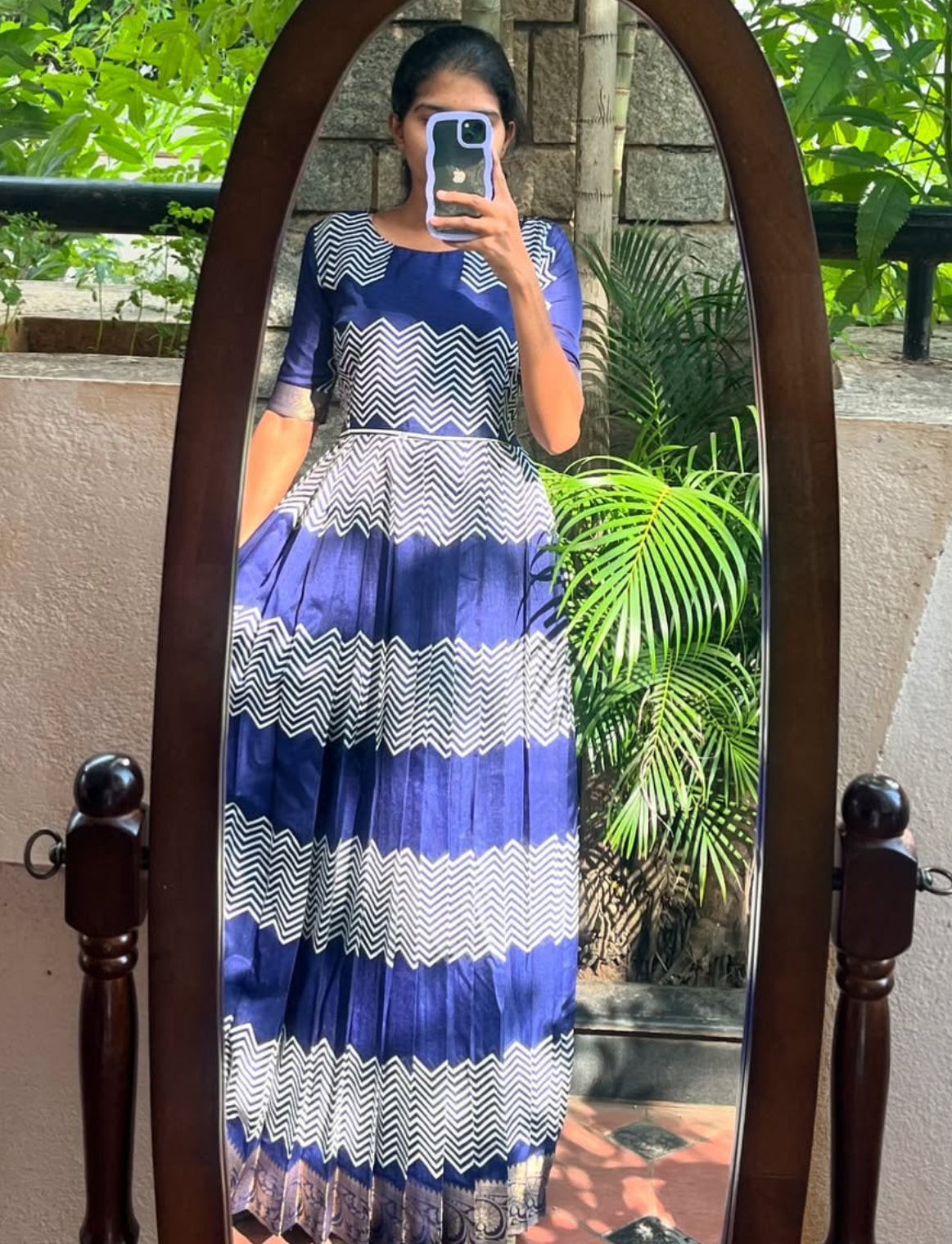 Semi Tussar long Dress -S